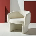 thumbnail image 1 of SAFAVIEH Couture Kellyanne Modern Boucle Solid Accent Chair, Ivory, 1 of 14