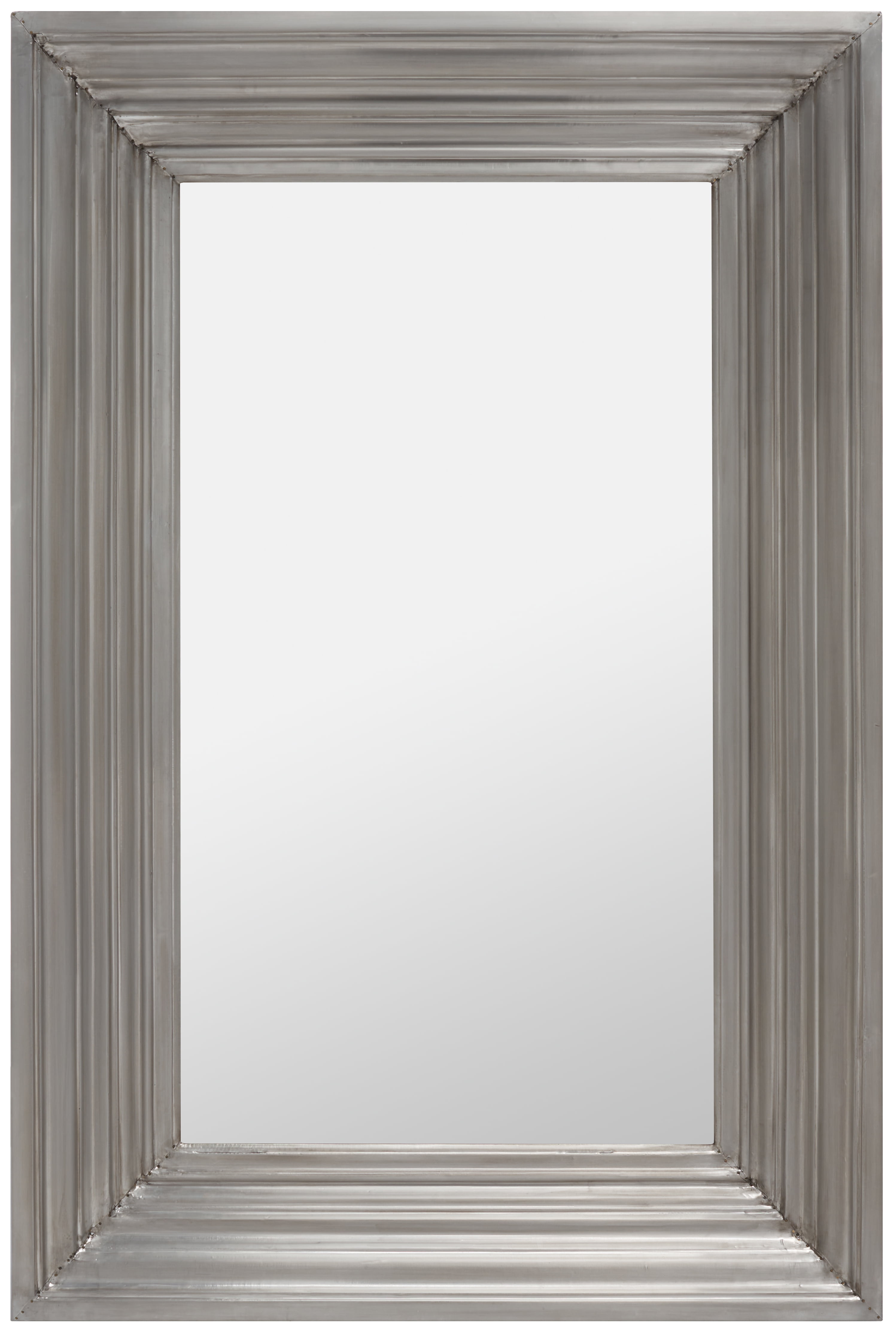 Elegant Kerry Rectangular Wood and Metal Wall Mirror - Silver/Gold Finish