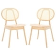 thumbnail image 1 of SAFAVIEH Couture Kristianna Natural Wood Solid Dining Side Chair, Natural (Set of 2), 1 of 15