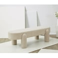 thumbnail image 1 of SAFAVIEH Couture Laurence Modern Cordoroy Modern Bench, Sand, 1 of 6