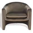 thumbnail image 1 of SAFAVIEH Couture Laylette Modern Velvet Solid Accent Chair, Dark Brown, 1 of 9