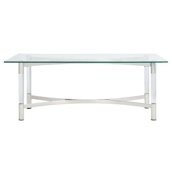 SAFAVIEH Couture Letty Glam Acrylic Coffee Table, Silver