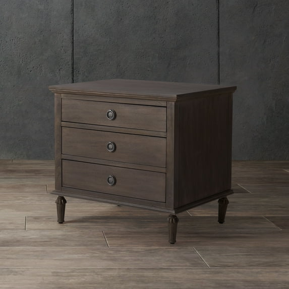 SAFAVIEH Couture Lisabet Contemporary Nightstand with 3 Drawers, Light Brown