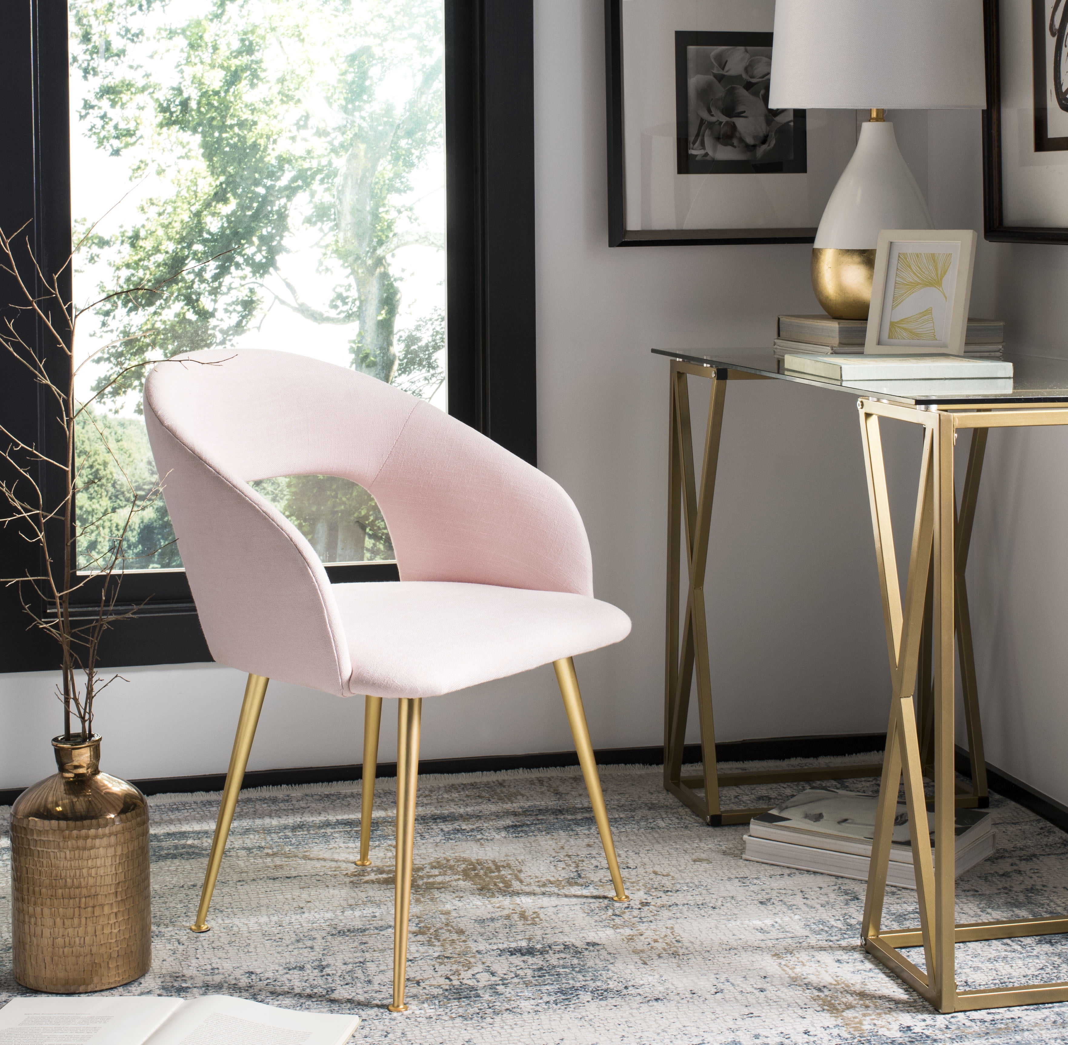 Pink sale scandi chair