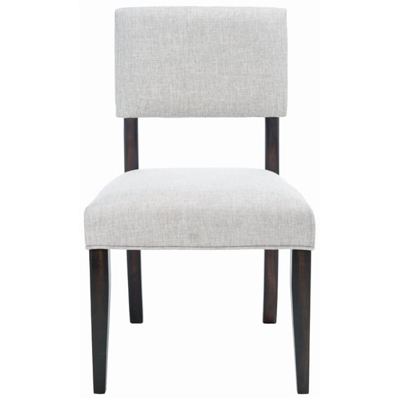 SAFAVIEH Couture Luis Contemporary Linen Solid Dining Chair, Dark Brown/Light Taupe (Set of 2)