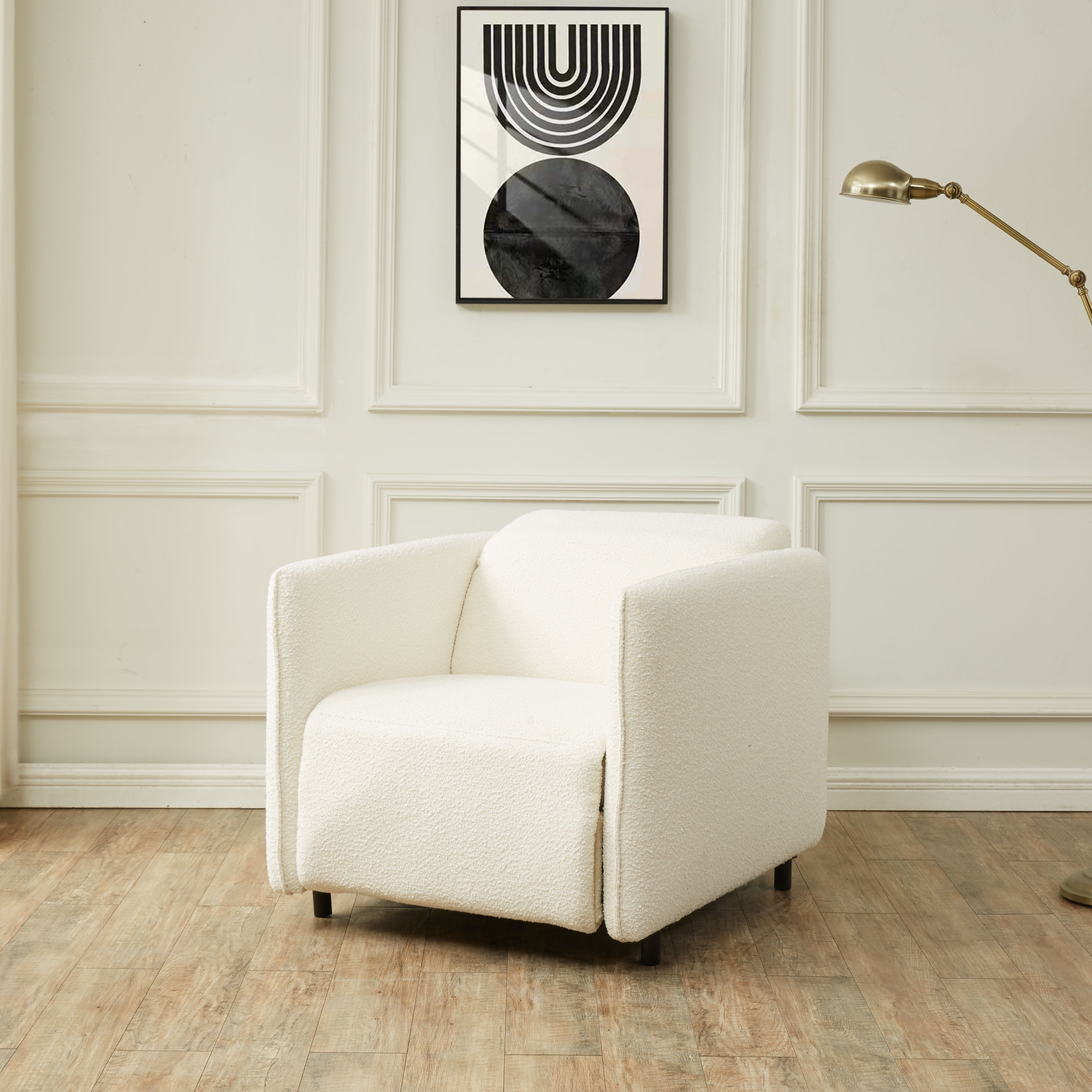 SAFAVIEH Couture Macilena Boucle Recliner, Ivory