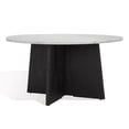 thumbnail image 1 of SAFAVIEH Couture Madilynn Modern Round Wood Coffee Table, Black/Light Grey, 1 of 5