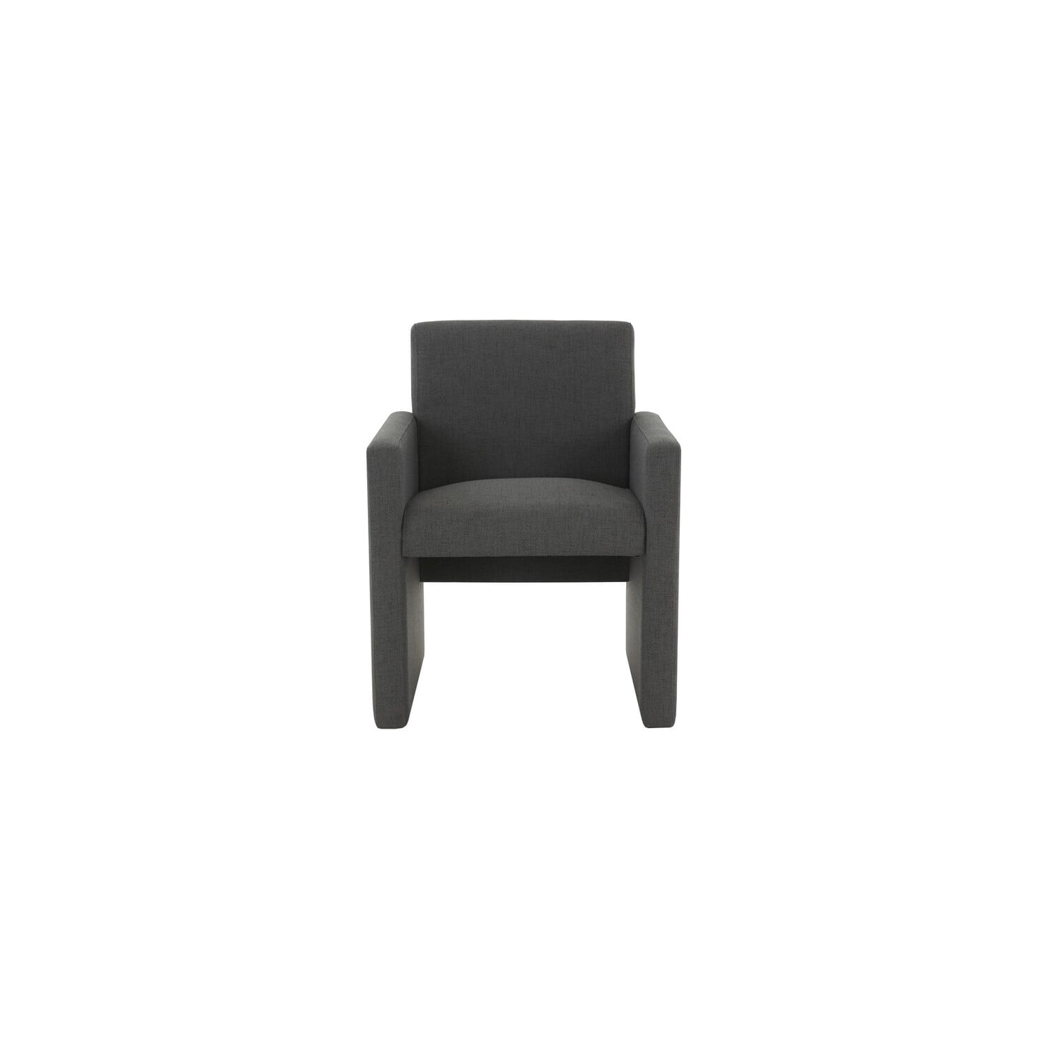 Maisey Charcoal Grey Linen Upholstered Dining Armchair
