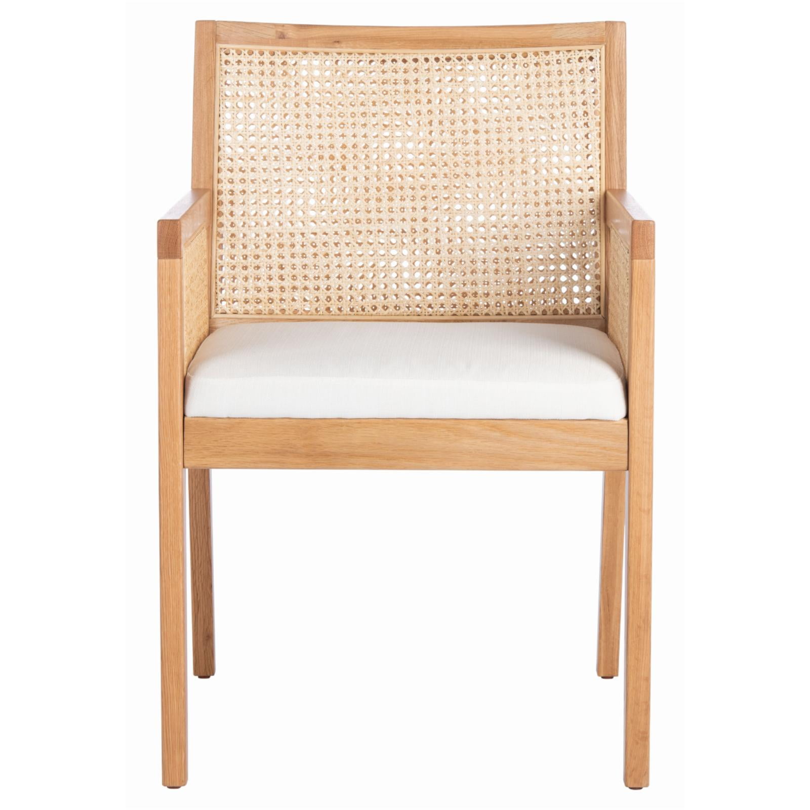 Free Shipping SAFAVIEH Couture Rogue Mid Century Linen Solid Dining Chair Black Natural Walmart