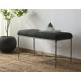 thumbnail image 1 of SAFAVIEH Couture Mandy Solid Boucle Modern Bench with Metal Frame, Black, 1 of 11