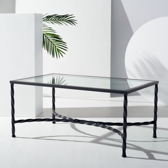 SAFAVIEH Couture Matilda Glam Metal Coffee Table, Black