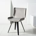 thumbnail image 1 of SAFAVIEH Couture Matty Scandinavian Velvet Solid Dining Chair, Grey, 1 of 12