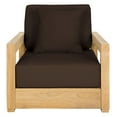 thumbnail image 1 of SAFAVIEH Couture Montford Brazilian Teak Armchair, Natural Teak/Dark Brown, 1 of 11