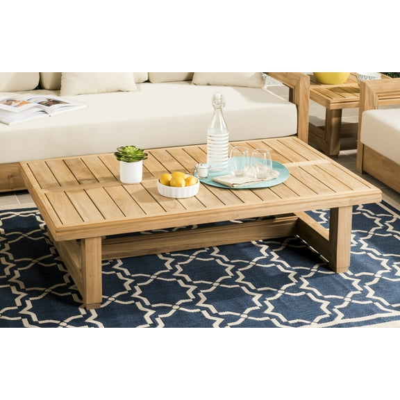 SAFAVIEH Couture Montford Contemporary Teak Coffee Table, Natural Teak
