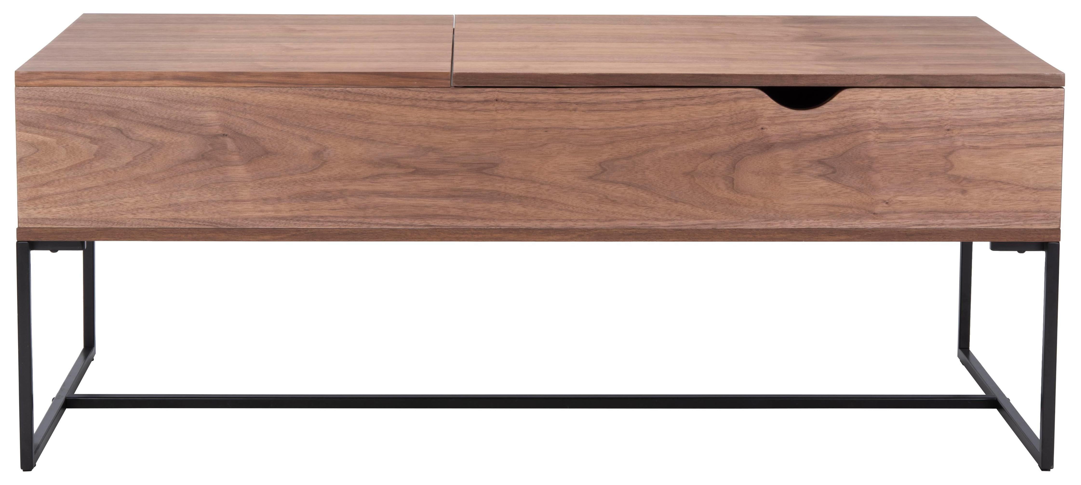 Nolen Lift Top Coffee Table - Walnut/Black - Safavieh