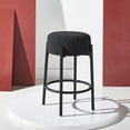 thumbnail image 1 of SAFAVIEH Couture Paisleigh Round Backless Counter Stool, Black, 1 of 10
