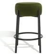 thumbnail image 1 of SAFAVIEH Couture Paisleigh Round Backless Counter Stool, Forest Green/Black, 1 of 10