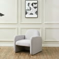 thumbnail image 1 of SAFAVIEH Couture Patsy Modern Felt Solid Accent Chair, Light Grey, 1 of 7