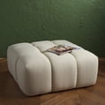 thumbnail image 1 of SAFAVIEH Couture Petryna Modern Boucle Tufted Cocktail Ottoman, Cream, 1 of 11