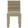 thumbnail image 1 of SAFAVIEH Couture Pietro Contemporary Velvet Solid Dining Side Chair, Light Brown, 1 of 5