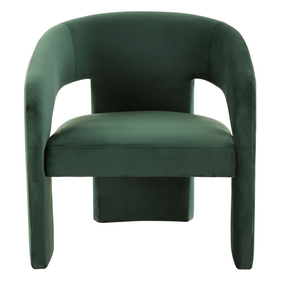 SAFAVIEH Couture Roseanna Modern Velvet Solid Accent Chair, Forest Green