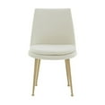 thumbnail image 1 of SAFAVIEH Couture Rynaldo Modern Velvet Solid Dining Chair, Cream/Gold, 1 of 7
