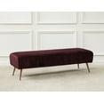thumbnail image 1 of SAFAVIEH Couture Salome Solid Velvet Contemporary Bench, Giotto Cabernet, 1 of 9
