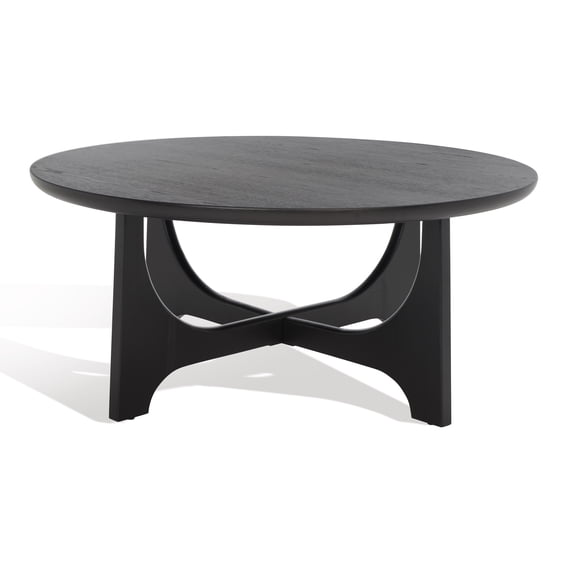 Safavieh Sasha Mid-Century Storage MDF, Oak Veneer Coffee Table, Black