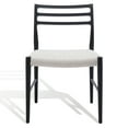 thumbnail image 1 of SAFAVIEH Couture Shaylyn Classic Linen Solid Dining Bistro Chair, Taupe/Black, 1 of 13