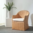 thumbnail image 1 of SAFAVIEH Couture Solomon Contemporary Water Hyacinth Dining Chair, Natural/Beige, 1 of 10