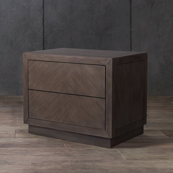 SAFAVIEH Couture Steve Contemporary Nightstand with 2 Drawers, Light Brown