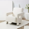 thumbnail image 1 of SAFAVIEH Couture Taylor Modern Velvet Solid Accent Chair, Ivory, 1 of 7