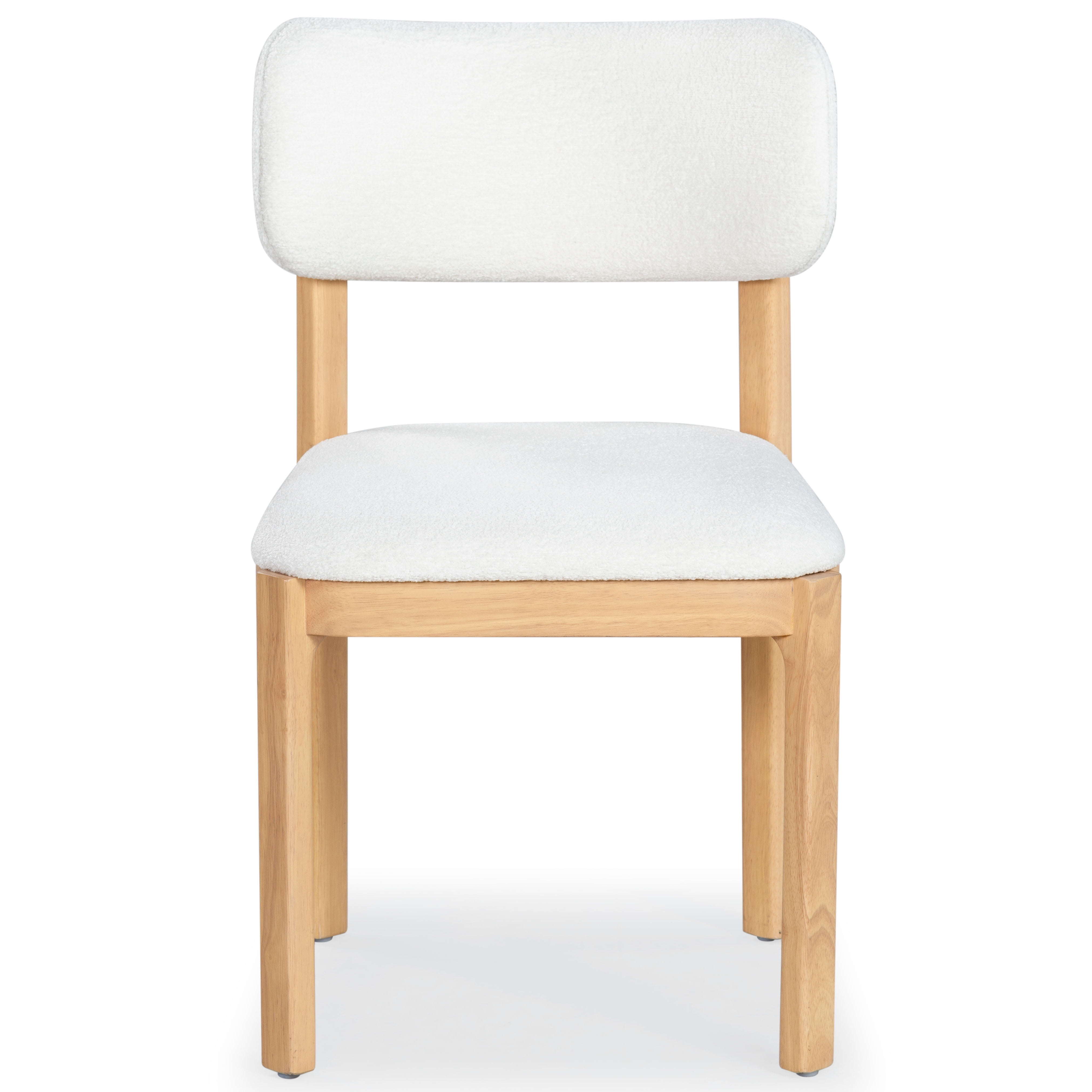 SAFAVIEH Couture Trystan Scandinavian Boucle Solid Dining Chair, Ivory/Natural (Set of 2)
