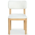 thumbnail image 1 of SAFAVIEH Couture Trystan Scandinavian Boucle Solid Dining Chair, Ivory/Natural (Set of 2), 1 of 14