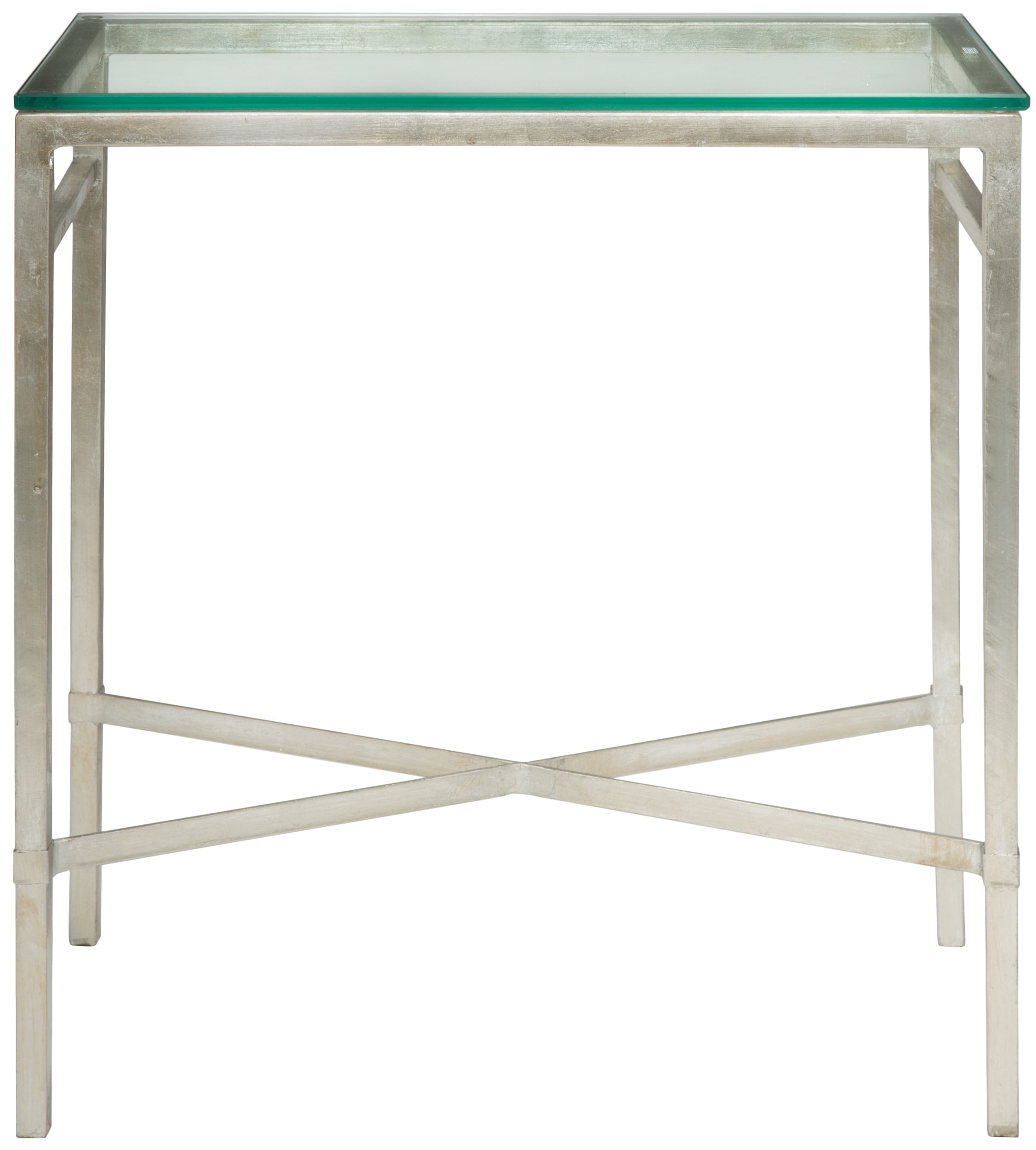 Viggo Antique Silver Gilt Glass Rectangular Side Table