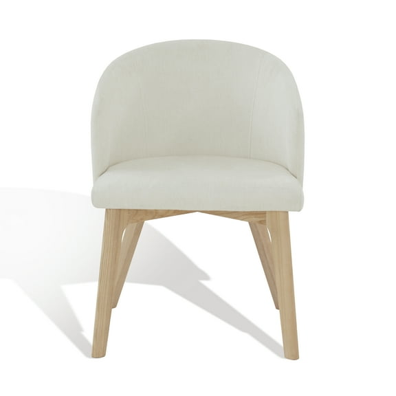 SAFAVIEH Couture Wynonna Modern Linen Solid Dining Armchair, Ivory/Natural