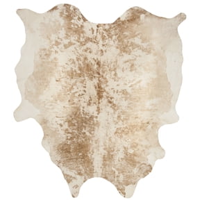 SAFAVIEH Cow Hide Benedict Animal Area Rug, Tan, 6' x 6'9"
