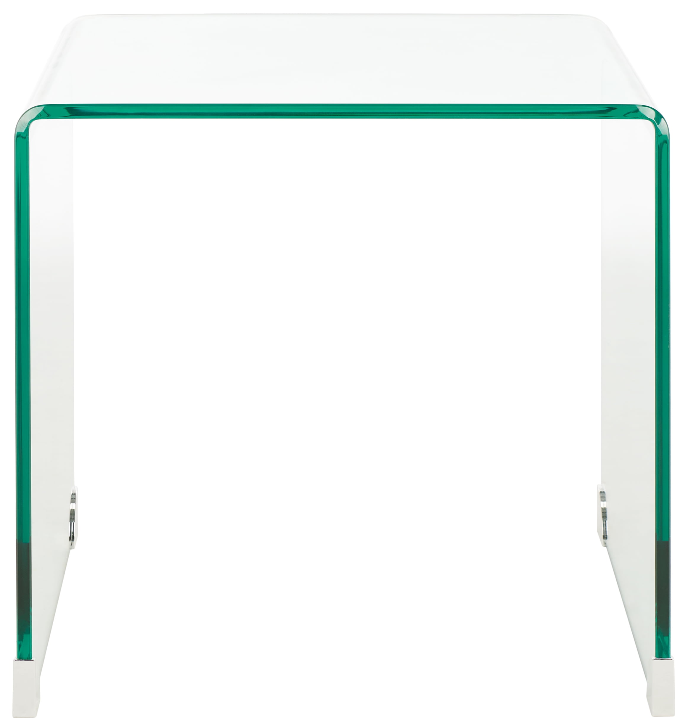 Clear Tempered Glass Minimalist Rectangular Accent Table