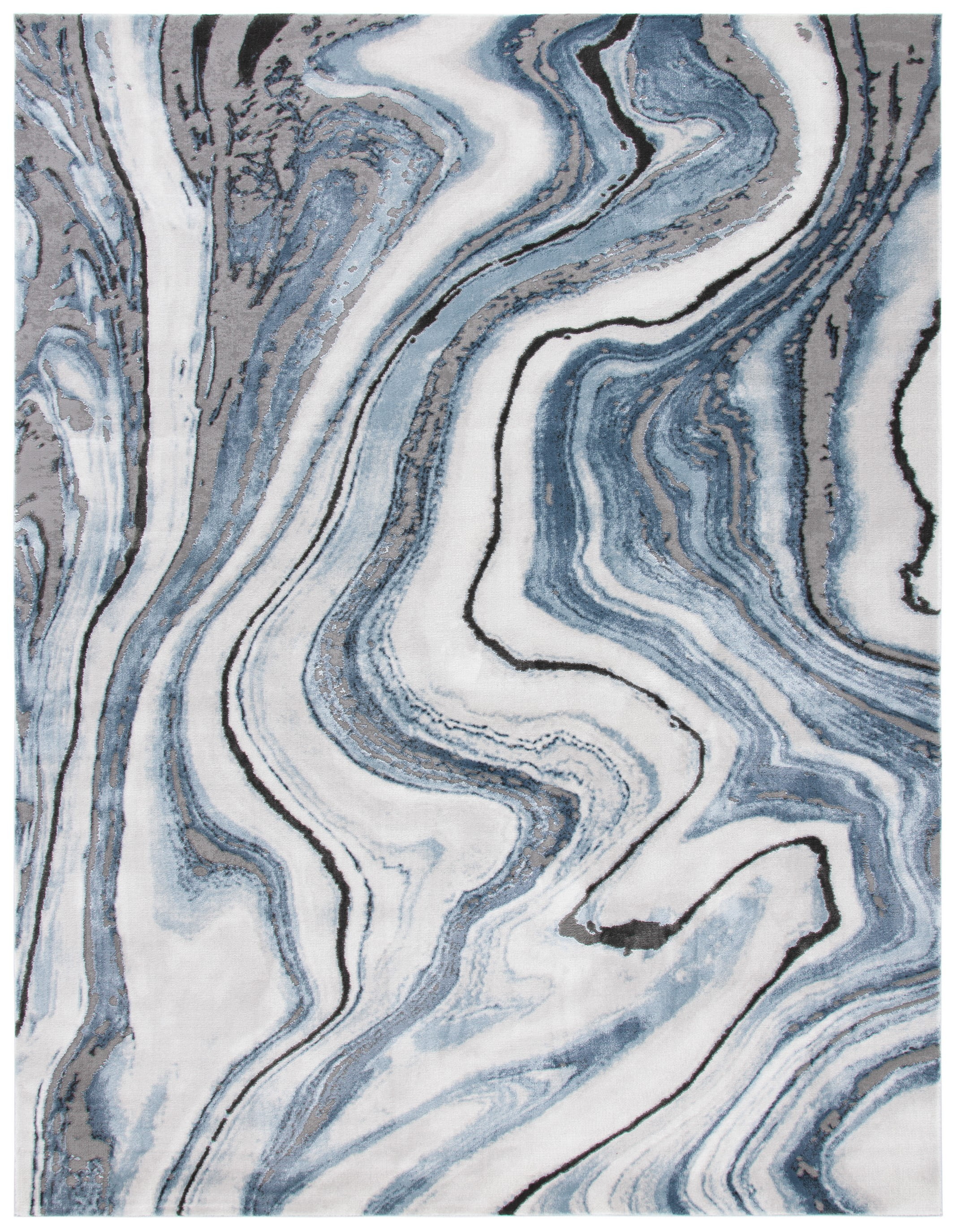 SAFAVIEH Craft Angjelko Abstract Area Rug, Blue/Grey, 10'6" x 14'