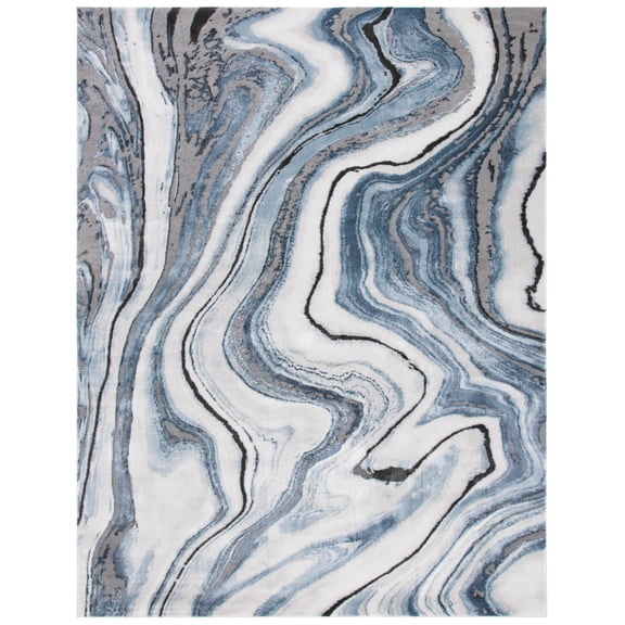 SAFAVIEH Craft Angjelko Abstract Area Rug, Blue/Grey, 12' x 15'
