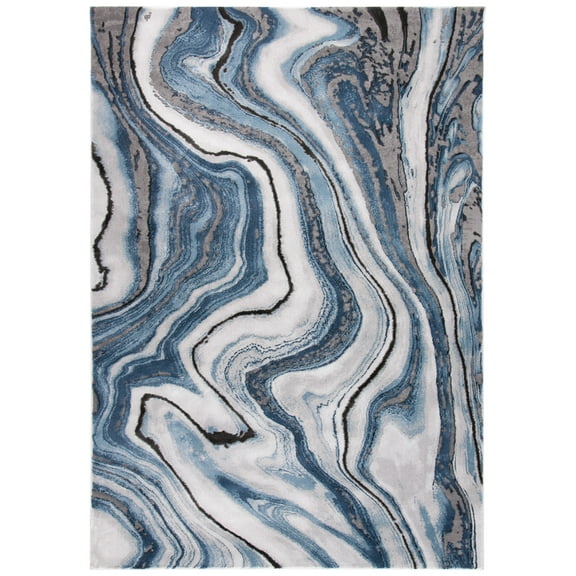 SAFAVIEH Craft Angjelko Abstract Area Rug, Blue/Grey, 2'7" x 5'