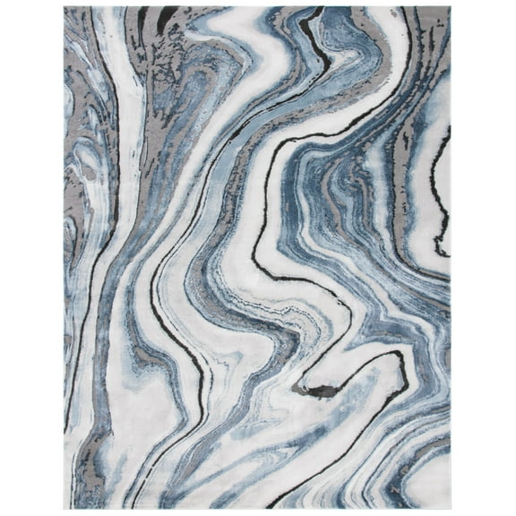 SAFAVIEH Craft Angjelko Abstract Area Rug, Blue/Grey, 9' x 12'