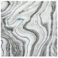 thumbnail image 1 of SAFAVIEH Craft Angjelko Abstract Area Rug, Grey/Blue, 4' x 4' Square, 1 of 9