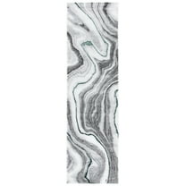 SAFAVIEH Craft Angjelko Abstract Runner Rug, Grey/Green, 2'3" x 12'
