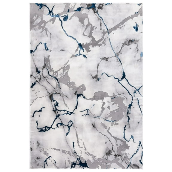 SAFAVIEH Craft Biamca Abstract Area Rug, 5'3" x 7'6", Grey/Blue