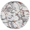 thumbnail image 1 of SAFAVIEH Craft Biamca Abstract Area Rug, 6'7" x 6'7" Round, Grey/Orange, 1 of 8