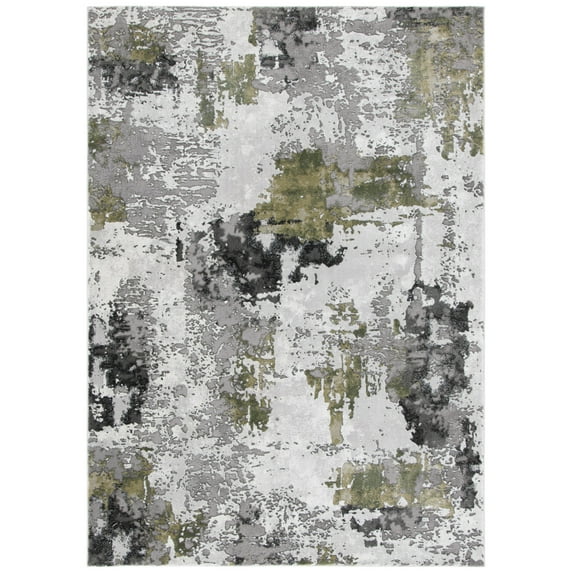 SAFAVIEH Craft Constantine Abstract Area Rug, Grey/Green, 6'7" x 9'
