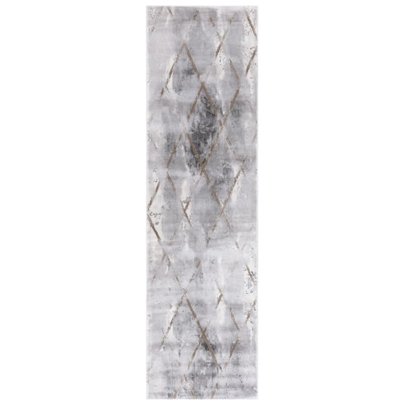 SAFAVIEH Craft Diego Abstract Area Rug, 2'3" x 8' Runner, Grey/Gold