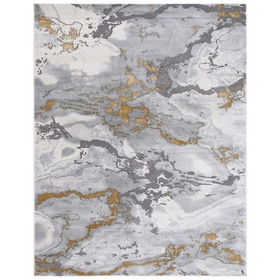 SAFAVIEH Craft Elouise Abstract Area Rug, 10'6" x 14', Grey/Gold