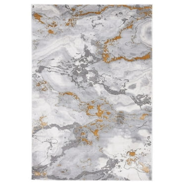 SAFAVIEH Craft Elouise Abstract Area Rug, 5'3" x 7'6", Grey/Gold